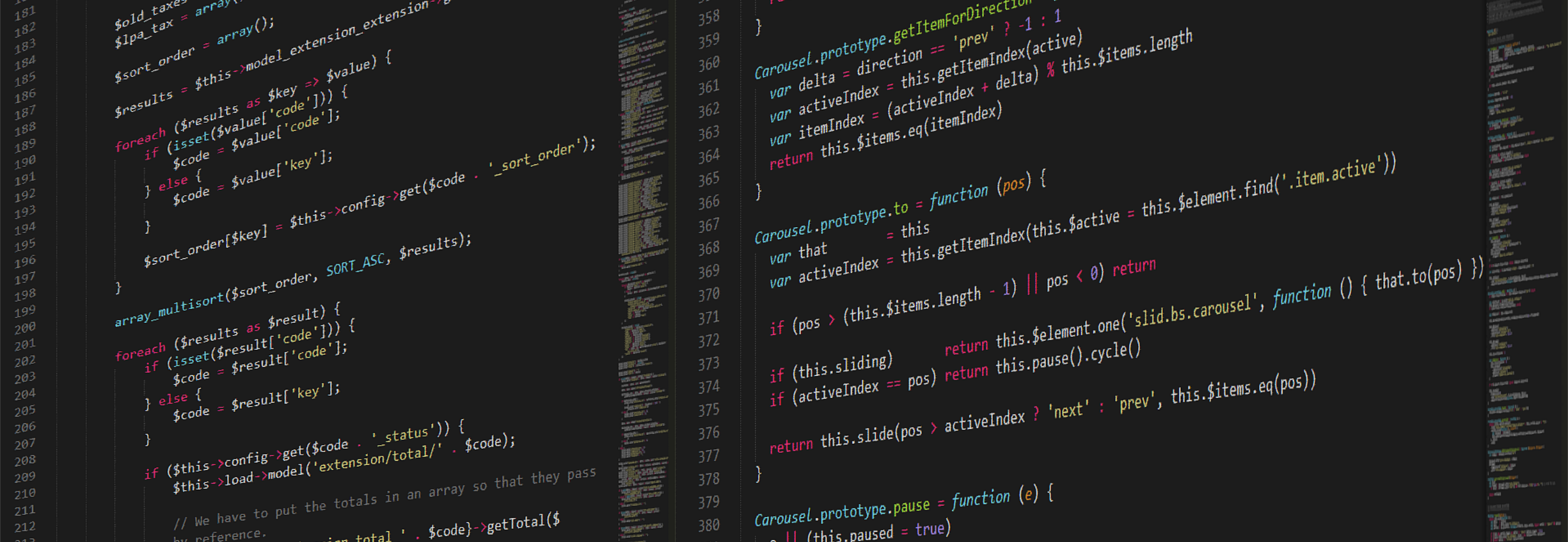 different programming languages